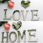 2 PCS Home Decoration Creative Personality English Letters Acrylic Mirror 3D DIY Wall Stickers - Image 4