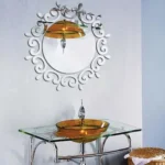 Flower Vine Dressing Up Mirror Art Vinyl Mural Decor Ceiling Wall Sticker - Image 3