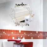 Flower Vine Dressing Up Mirror Art Vinyl Mural Decor Ceiling Wall Sticker - Image 4