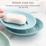 Double Lattice Home Bathroom Soap Dish Box Case Holder Container - Image 6