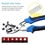 Multifunctional Belt Hole Puncher with 6 Holes Leather Hole Punch for Leather Belts Cards Paper Fabric - Image 4