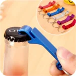 5 PCS Aluminum Wine Bear Bottle Opener Ring Keychain Key Chain, Random Color Delivery