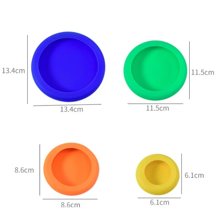 TBD0621487_5.webp 3 Sets 4 in 1 Silicone Fresh-Keeping Cover Set Multifunctional Fruit And Vegetable Sealable Stretchable Silicone Bowl Cover Random Color Delivery - Image 6