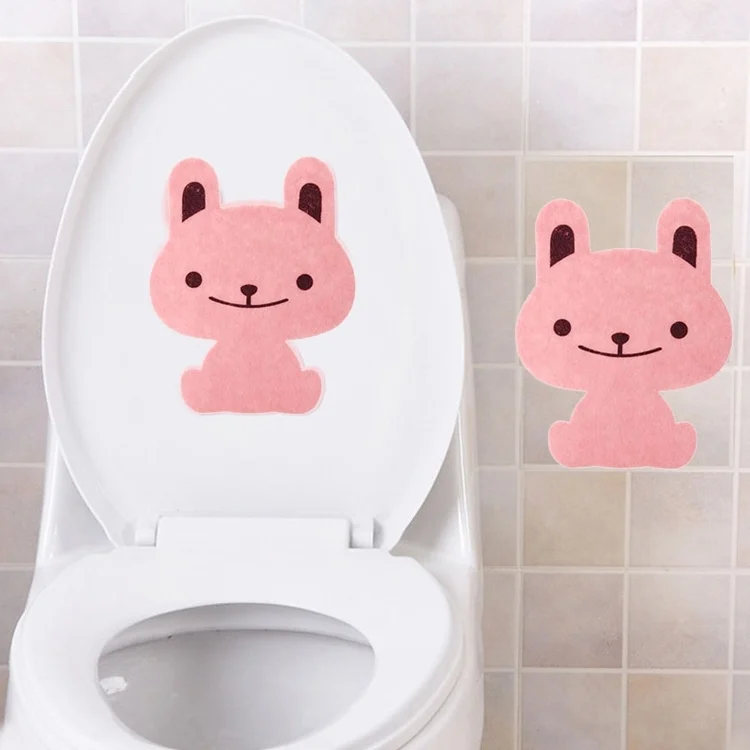 Cartoon Animal Bathroom Thickened Felt Toilet Deodorant Stickers