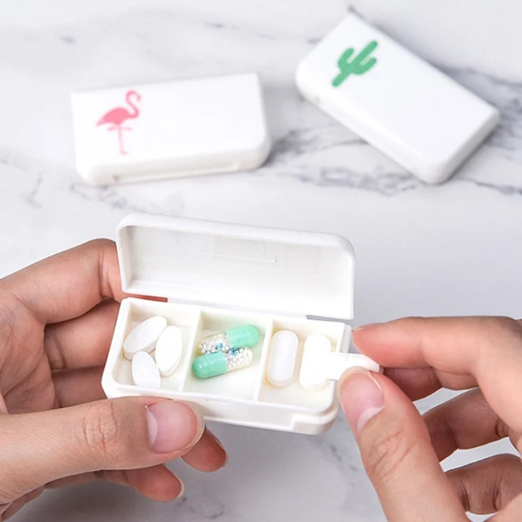 TBD062414601A_3.webp 2 PCS Portable Mini Pill Case Medicine Boxes 3 Grids Travel Home Medical Drugs Container Holder Cases Storage Box - Image 4