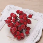 80PCS 12mm Simulation Berry Frost Red Small Fruit Foam Berry DIY Accessories Flower Arrangement Material - Image 2