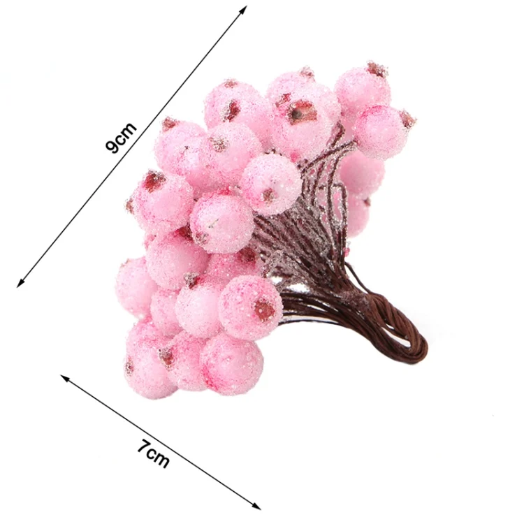 TBD062462101C_5.webp 80PCS 12mm Simulation Berry Frost Red Small Fruit Foam Berry DIY Accessories Flower Arrangement Material - Image 6