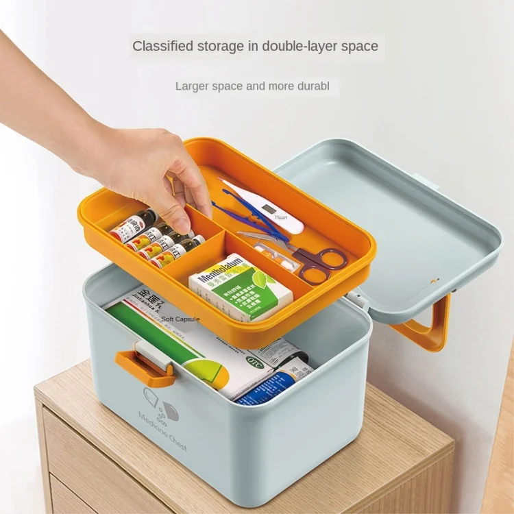 TBD062473201A_14.webp Jinlongxing 9659 Mini Household Plastic Portable Medicine Storage Box - Image 15