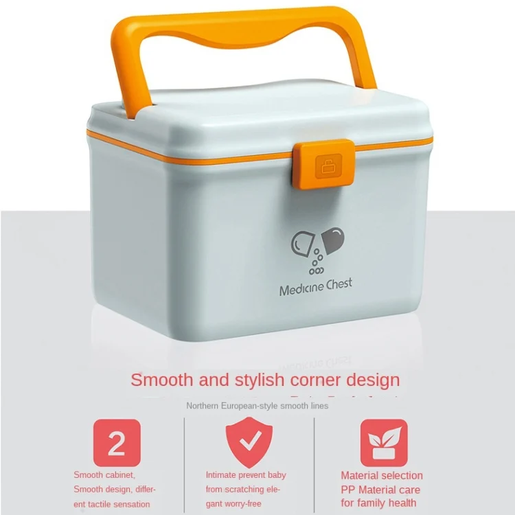 TBD062473201A_3.webp Jinlongxing 9659 Mini Household Plastic Portable Medicine Storage Box - Image 4