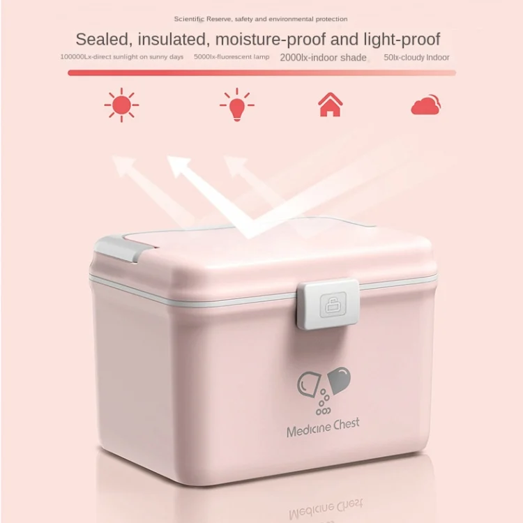 TBD062473201A_6.webp Jinlongxing 9659 Mini Household Plastic Portable Medicine Storage Box - Image 7