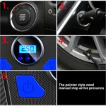 DC 12V 120W 150 PSI Car Air Compressor Inflatable Air Pump with Digital Display Auto Shut Off Gauge - Image 5