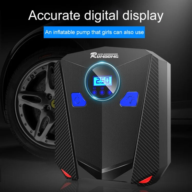 TBD0625468_8.webp DC 12V 120W 150 PSI Car Air Compressor Inflatable Air Pump with Digital Display Auto Shut Off Gauge - Image 9