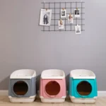 Plastic Flip Cover Fully Enclosed Deodorant Litter Box Pet Potty - Image 10