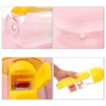 600ML Plastic Water Bottle with Daily Pill Box Organizer Drinking Bottles - Image 2