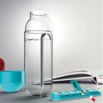 600ML Plastic Water Bottle with Daily Pill Box Organizer Drinking Bottles - Image 5