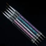 Nail Art Dotting Pen Acrylic Rhinestone Crystal UV Gel Painting Manicure Tool Drawing Liner Flower Brush Decoration
