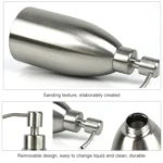 500ml Stainless Steel Soap Dispenser Kitchen Bathroom Shampoo Box Detergent Bottle - Image 8