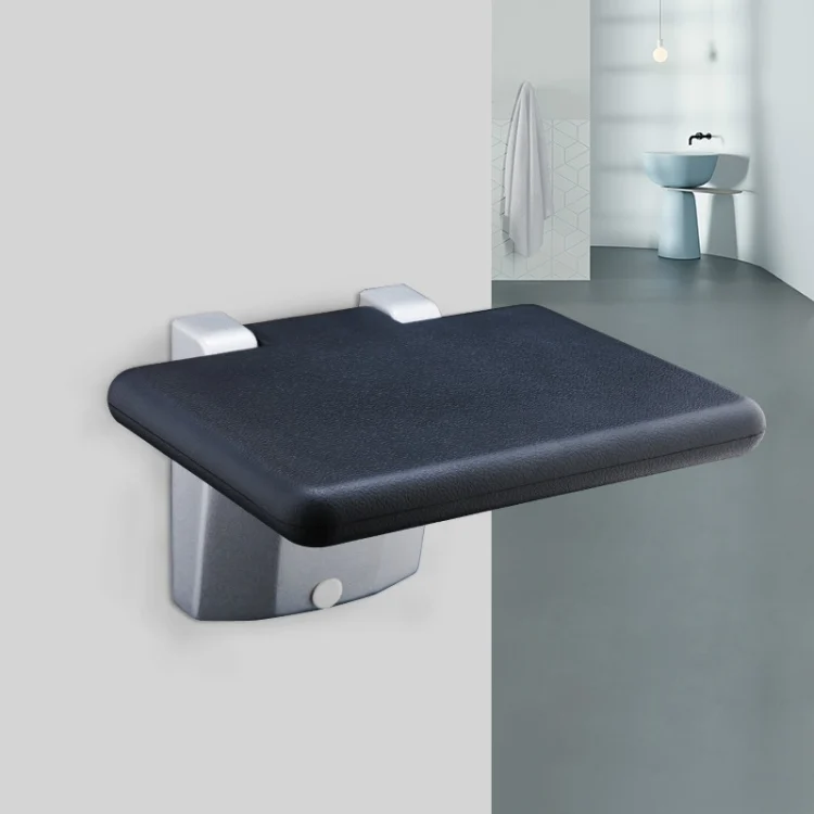 TBD063825401A.webp Wall Mounted Folding Solid Waiting Chairs Bathroom Stool Seat Toilet Chairs - Image 1