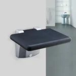 Wall Mounted Folding Solid Waiting Chairs Bathroom Stool Seat Toilet Chairs - Image 3