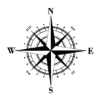 10pcs  Art Design Vinyl NSWE Compass Car Stickers Decals Black/Silver - Image 2