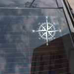 10pcs  Art Design Vinyl NSWE Compass Car Stickers Decals Black/Silver - Image 3