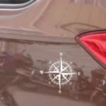 10pcs  Art Design Vinyl NSWE Compass Car Stickers Decals Black/Silver - Image 4