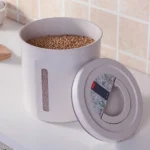 Household Rice Barrel Grain Fiber Moisture-proof Sealed Grain Multi-grain Storage Tank Tlour Box - Image 3