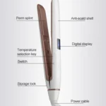 Hair Straightener Iron LED Display Ceramic Coating Plate Ionic Curling Iron - Image 5