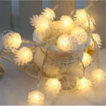 20 LEDs Solar Powered Pine Cone Outdoor Energy Saving Holiday Wedding Decoration String Light Garden Landscape Lamp - Image 4