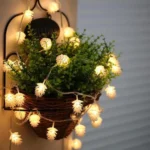 20 LEDs Solar Powered Pine Cone Outdoor Energy Saving Holiday Wedding Decoration String Light Garden Landscape Lamp - Image 6
