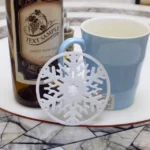 10 PCS Merry Christmas Decorations Snowflakes Cup Pad Non-woven Fabric Dinner Party Dish Tray Coffee Pads
