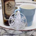 10 PCS Merry Christmas Decorations Snowflakes Cup Pad Non-woven Fabric Dinner Party Dish Tray Coffee Pads - Image 3