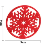 10 PCS Merry Christmas Decorations Snowflakes Cup Pad Non-woven Fabric Dinner Party Dish Tray Coffee Pads - Image 6