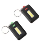 2 PCS 3W Mini COB LED Flashlight Keychain Emergency Camping Backpack Light with 3 Modes - Image 6