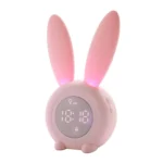 Cute Rabbit Silicone Induction Small Alarm Clock