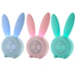 Cute Rabbit Silicone Induction Small Alarm Clock - Image 2