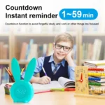 Cute Rabbit Silicone Induction Small Alarm Clock - Image 4