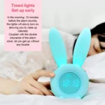Cute Rabbit Silicone Induction Small Alarm Clock - Image 6
