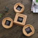Simple Home Study Solid Wood Decorative Bedside Beech Alarm Clock - Image 3