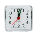 Square Alarm Clock Transparent Case Compact Digital Mini Bedroom Bedside Office Electronic Clock
