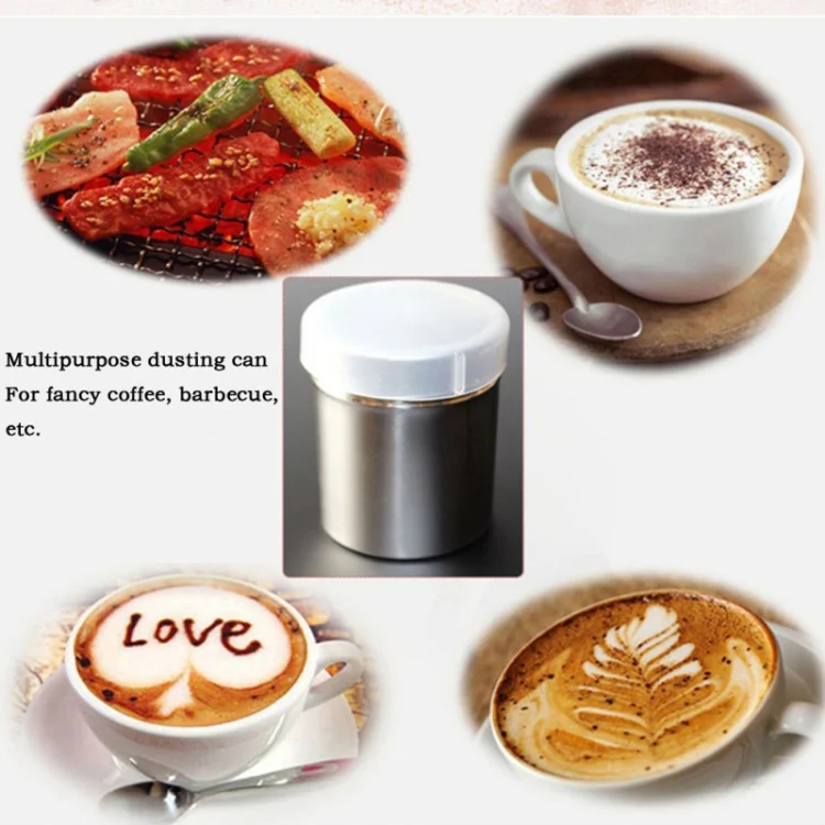 TBD0668831_3.webp Stainless Steel 304 Dusting Powder Condiment Tank Fine Mesh Barrel Cocoa Powder Household Kitchen Tools - Image 4