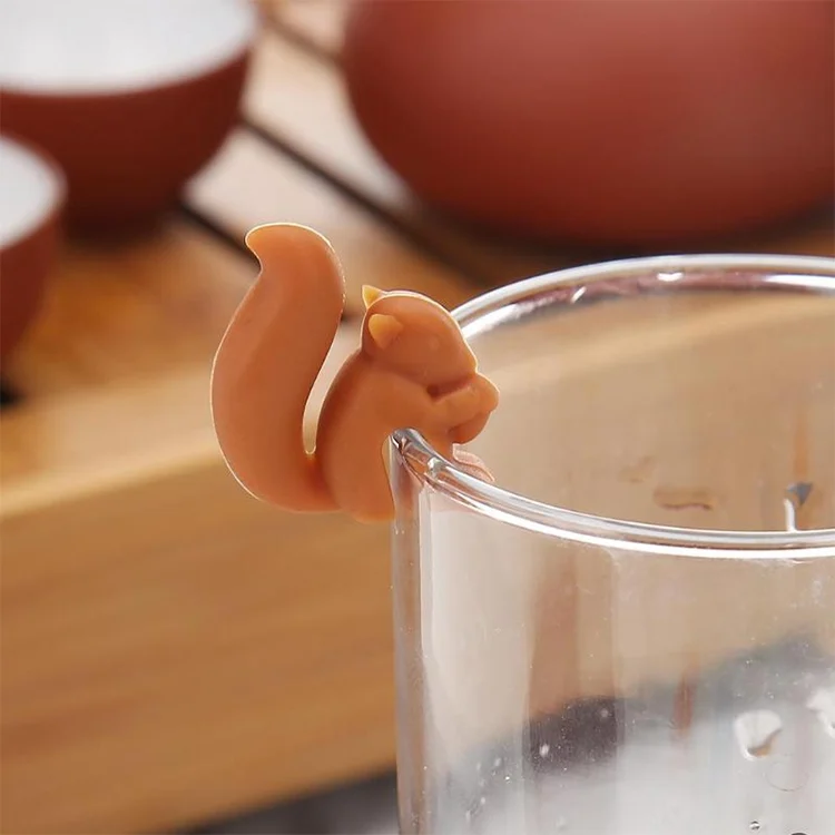 TBD067048101C_2.webp 10 PCS Silicone Squirrel Tea Bag Multi-function Wine Glass Cup Recognizer - Image 3