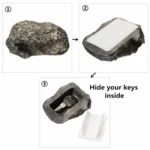 Creative Stone Insurance Key Storage Box Home Key Anti-lost Hidden Collection Key - Image 3