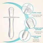 Baby Silicone Molar Stick Baby all Silicone Molar Stick Bite Teether - Image 5