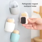 Household Living Room Egg Shape Magnetic Suction Toothpick Box Refrigerator Magnetite Toothpick Holder Random Color Delivery - Image 12