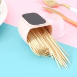 Household Living Room Egg Shape Magnetic Suction Toothpick Box Refrigerator Magnetite Toothpick Holder Random Color Delivery - Image 3