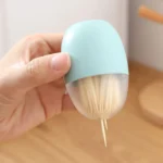 Household Living Room Egg Shape Magnetic Suction Toothpick Box Refrigerator Magnetite Toothpick Holder Random Color Delivery - Image 10