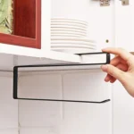 Door Cabinet Hanging Paper Towel Rack Partition Layer Kitchen Paper Cling Film Storage Rack - Image 2