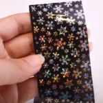 3 PCS Christmas Snowflake Holographic Nail Foils Christmas Winter Nail Art Transfer Foil Sticker - Image 3