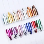 3 PCS Gold Silver Slider Foil For Nail Holographic Transfer Wrap Sticker Adhesive Starry Manicure Decor Set - Image 2